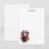 Sweet Chocolate Labrador Retriever Vielen Dank Mitteilungskarte (Vorne/Hinten)