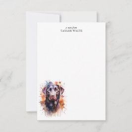 Sweet Chocolate Labrador Retriever Vielen Dank Mitteilungskarte