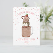 Sweet Chocolate Milkshake Classroom Valentine Karte (Stehend Vorderseite)