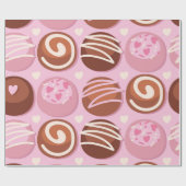 Sweet Chocolate Truffle Muster Geschenkpapier (Flach)