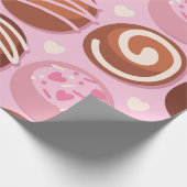 Sweet Chocolate Truffle Muster Geschenkpapier (Ecke)