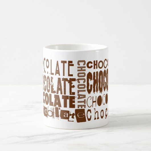 Sweet Chocolate Typografy Tasse (Mittel)