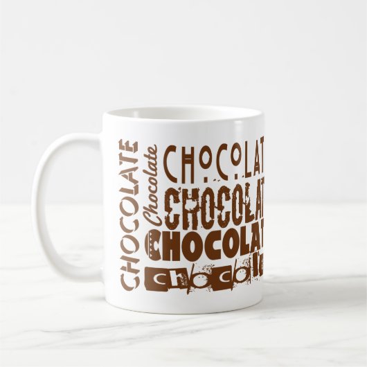 Sweet Chocolate Typografy Tasse (Links)