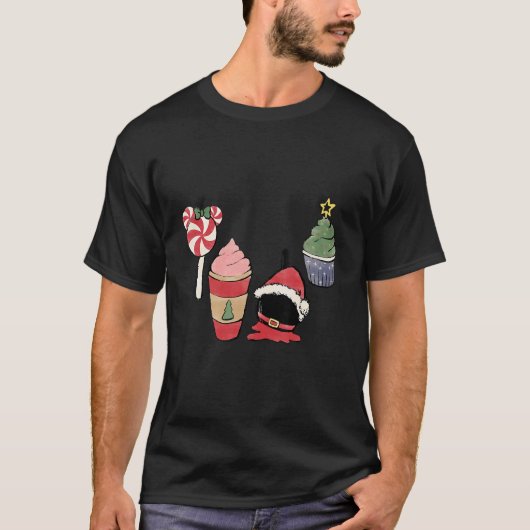 Sweet Christmas Aktuelle Stimmung Snacks Kaffee Ha T-Shirt (Vorderseite)