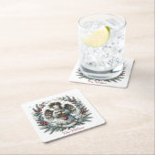 Sweet Christmas Angel Personalize Name Set of 6  Rechteckiger Pappuntersetzer (Vor Ort)