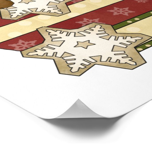 Sweet Christmas Bear Poster (Ecke)