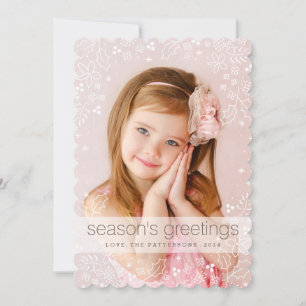 Sweet Christmas Border Holiday Foto Card Feiertagskarte