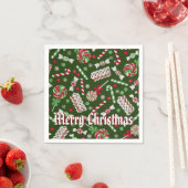 Sweet Christmas Candy Pattern Napkins 2 Serviette (Beispiel)