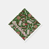 Sweet Christmas Candy Pattern Napkins 2 Serviette (Ecke)