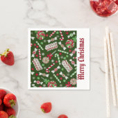 Sweet Christmas Candy Pattern Napkins Serviette (Beispiel)