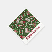 Sweet Christmas Candy Pattern Napkins Serviette (Ecke)