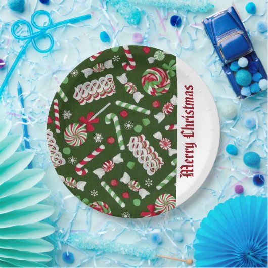 Sweet Christmas Candy Pattern Paper Teller (Party)
