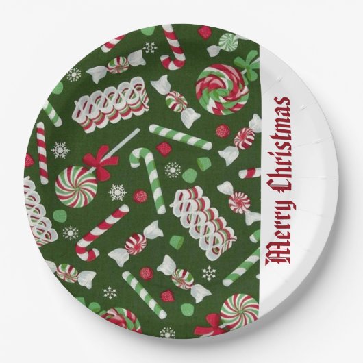 Sweet Christmas Candy Pattern Paper Teller (Vorderseite)