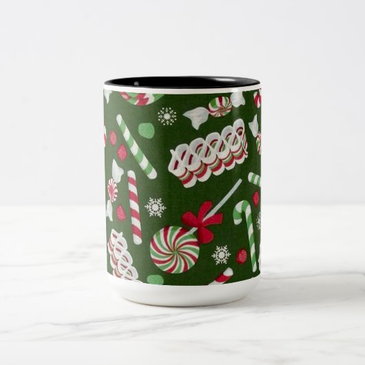 Sweet Christmas Candy Pattern Tasse (Mittel)