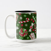 Sweet Christmas Candy Pattern Tasse (Links)