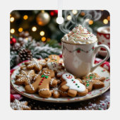 Sweet Christmas Cookies and Hot Cocoa Ornament Aus Metall (Vorderseite)