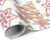 Sweet Christmas Cookies Muster Geschenkpapier (Rolleneckpunkt)