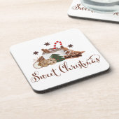 Sweet Christmas Frappuccino Cookie Cinnamon Kunst Getränkeuntersetzer (Linke Seite)