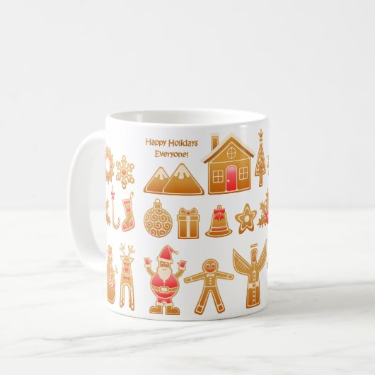Sweet Christmas Gingerbread Design Kaffeetasse (Vorderseite Links)
