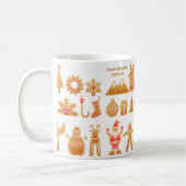 Sweet Christmas Gingerbread Design Kaffeetasse (Links)