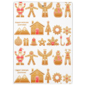 Sweet Christmas Gingerbread Design Klemmbrett (Rückseite)