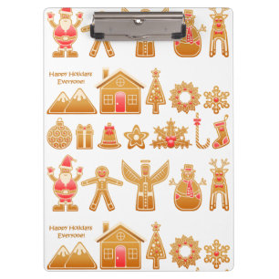 Sweet Christmas Gingerbread Design Klemmbrett