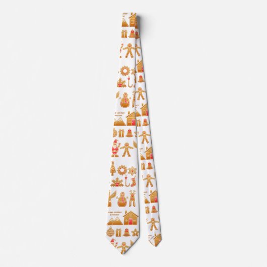 Sweet Christmas Gingerbread Design Krawatte (Vorderseite)