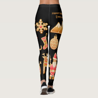 Sweet Christmas Gingerbread Design Leggings