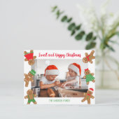 SWEET CHRISTMAS GINGERBREAD FOTO POSTKARTE (Stehend Vorderseite)