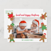 SWEET CHRISTMAS GINGERBREAD FOTO POSTKARTE (Vorne/Hinten)