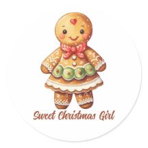 Sweet Christmas Girl Gingerbrot Cookie