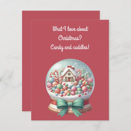 Sweet Christmas Greeting Card Einladung (Vorne/Hinten)