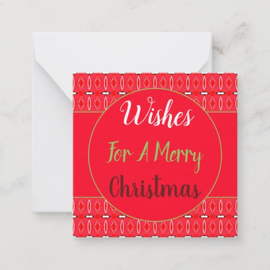 Sweet Christmas Holiday Mini Note Card Mitteilungskarte (Vorderseite)