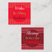 Sweet Christmas Holiday Mini Note Card Mitteilungskarte (Vorne/Hinten)
