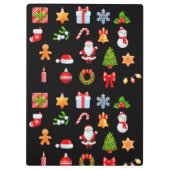 Sweet Christmas Icons Design Klemmbrett (Rückseite)