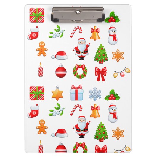 Sweet Christmas Icons Design Klemmbrett (Vorderseite)