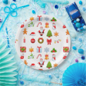 Sweet Christmas Icons Design Pappteller (Party)