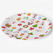 Sweet Christmas Icons Design Pappteller (Schrägansicht)