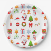 Sweet Christmas Icons Design Pappteller (Vorderseite)