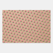 Sweet Christmas Kraft Wrapping Paper Sheets Geschenkpapier Set (Vorderseite 2)
