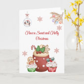 Sweet Christmas Leckereien Karte (Gelbe Blume)