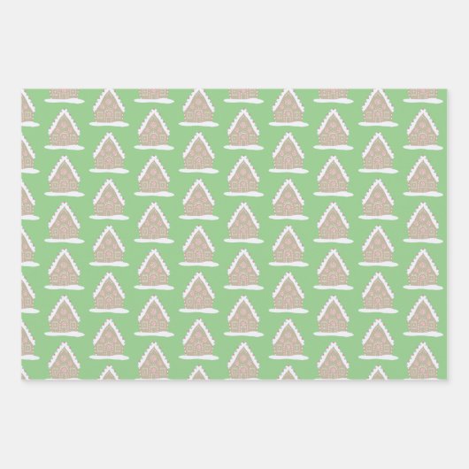 Sweet Christmas Pattern Candy Cane Holiday Geschenkpapier Set (Vorderseite 3)