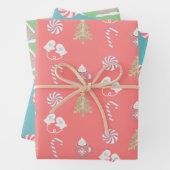Sweet Christmas Pattern Candy Cane Holiday Geschenkpapier Set (Beispiel)