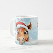 Sweet Christmas Pony Personalisiert Weihnachten Ta Kaffeetasse (Vorderseite Links)