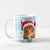 Sweet Christmas Pony Personalisiert Weihnachten Ta Kaffeetasse (Links)
