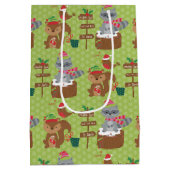 Sweet Christmas Raccoon und Eichhörnchen & Schneef Mittlere Geschenktüte (Rückseite)