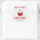 Sweet Christmas Red and Green Holiday Sticker (Tasche)