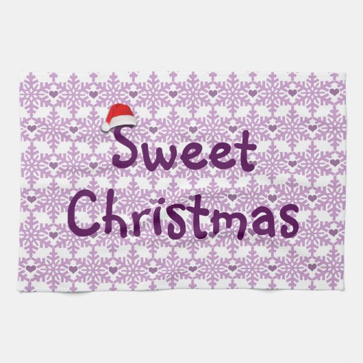 Sweet Christmas Snowflake Muster Handtuch (Horizontal)