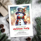 Sweet Christmas snowman editable kids party invite Einladung