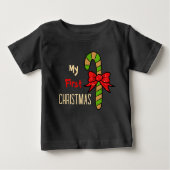 Sweet Christmas Süßigkeiten Baby Bodysuit Baby T-shirt (Vorderseite)